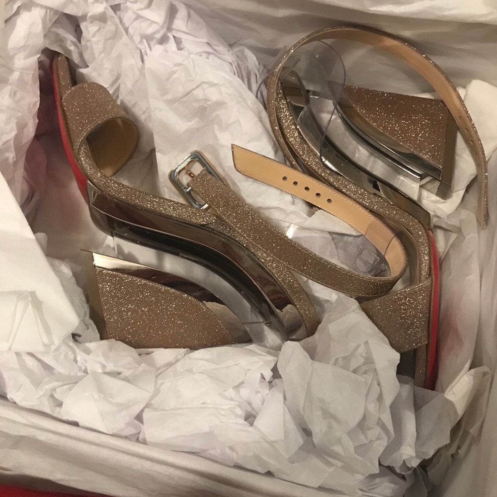 Christian Louboutin💄♥️Levitallo Glitter Red Sole - Picture 8 of 12